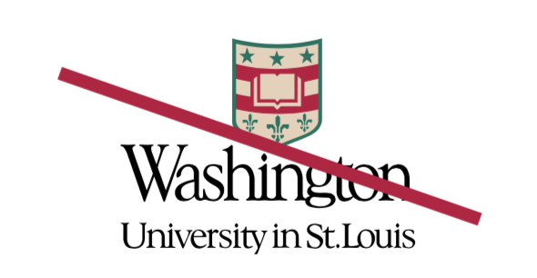 WashU Logo with overly large shield