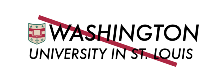 WashU Logo in unapproved font