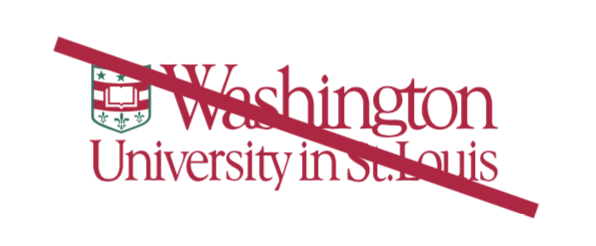 WashU logo in unapproved color