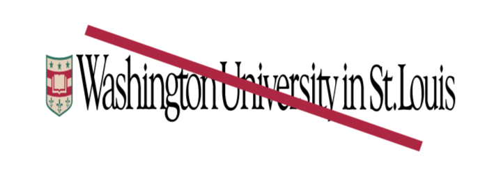 WashU logo that is squished out of proportion