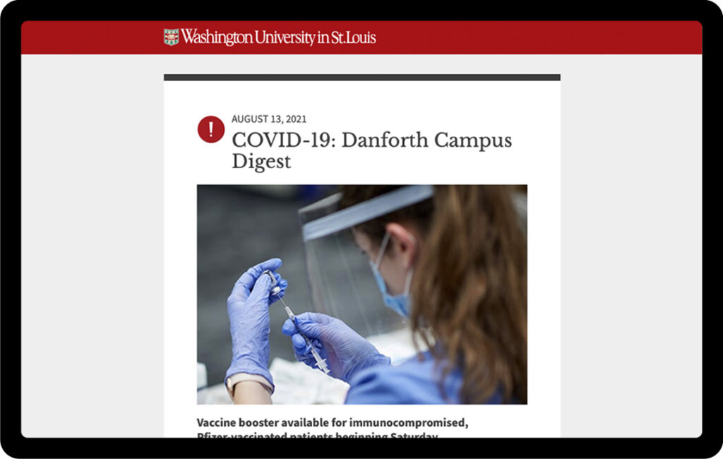 Danforth Digest email shown in tablet view