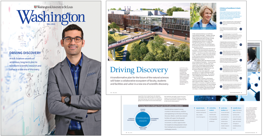 Washington magazine spread featuring driving discovery news