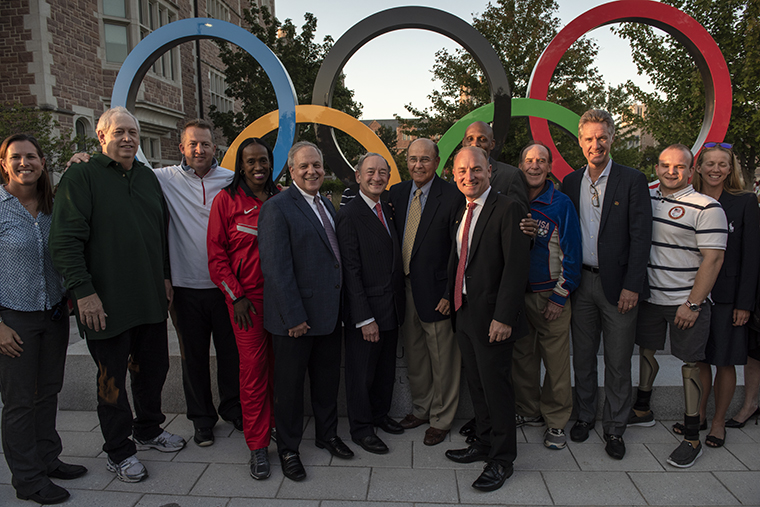 The Olympic Ring Spectacular was dedicated on September 30, 2018.